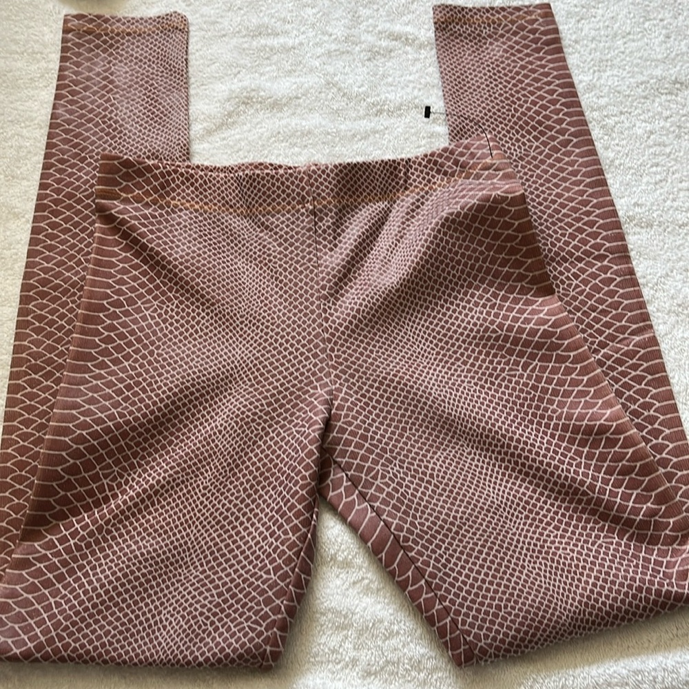 David Lerner New York Snake Skin Print Leggings Pants Size S